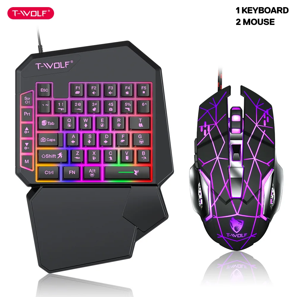 Gaming Accessories For Your Phone - T-WOLF TF900 jednoręczny zestaw tronów klawiatury