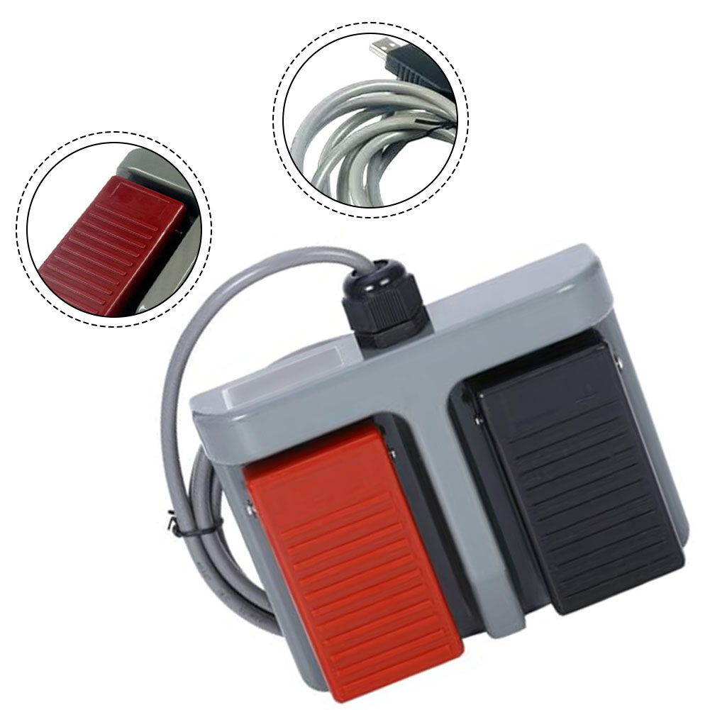 Gaming Accessories Images - Przełącznik nożny MD FS-65, podwójny, czerwono-czarny,