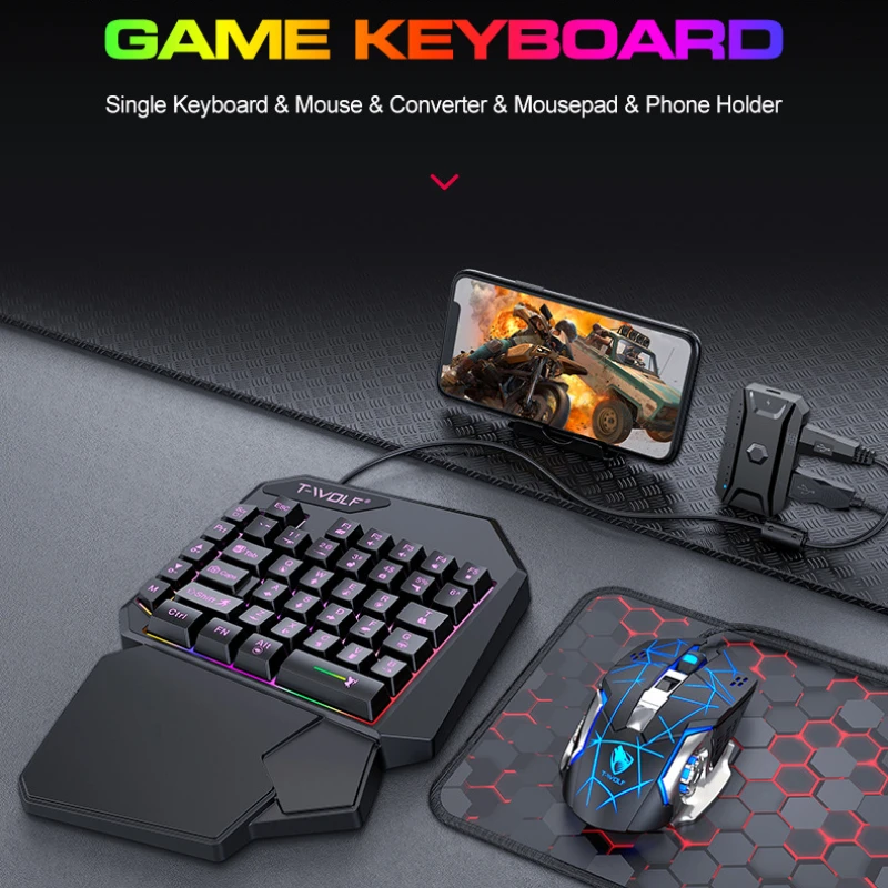 T-WOLF TF900 jednoręczny zesta – Gaming Accessories For Your Phone recenzja i cena